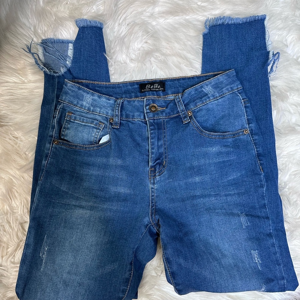 Raw‎ hem blue Jeans nwt